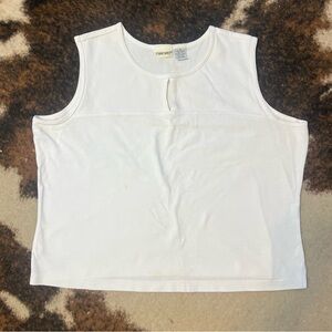 Cherokee White Sleeveless Blouse